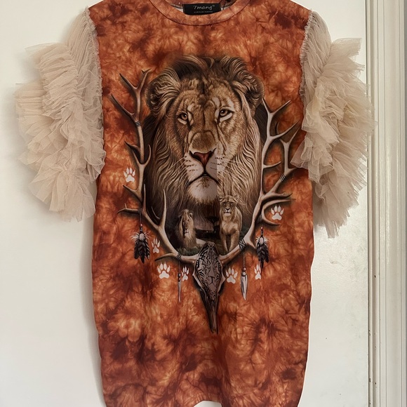 Dresses | Print Lion Mini Dress Nwt | Poshmark